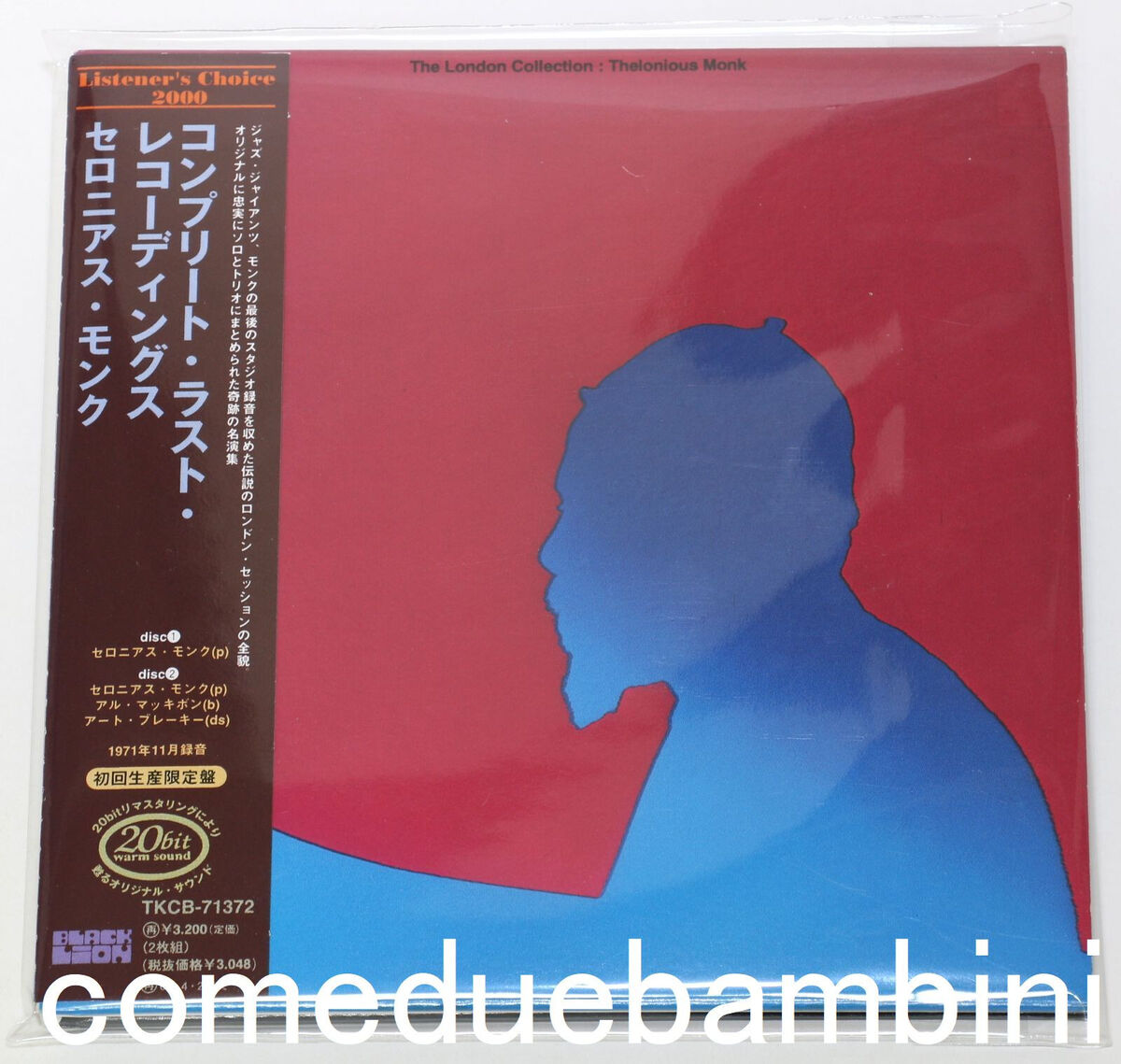 Thelonious Monk / The London Collection JAPAN 2CD Mini LP w Thelonious Monk / The London Collection JAPAN 2CD Mini LP w