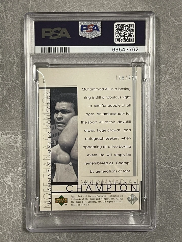 2000 Upper Deck Master Collection Muhammad Ali /250 #25 PSA 9 MINT - Image 2 of 2