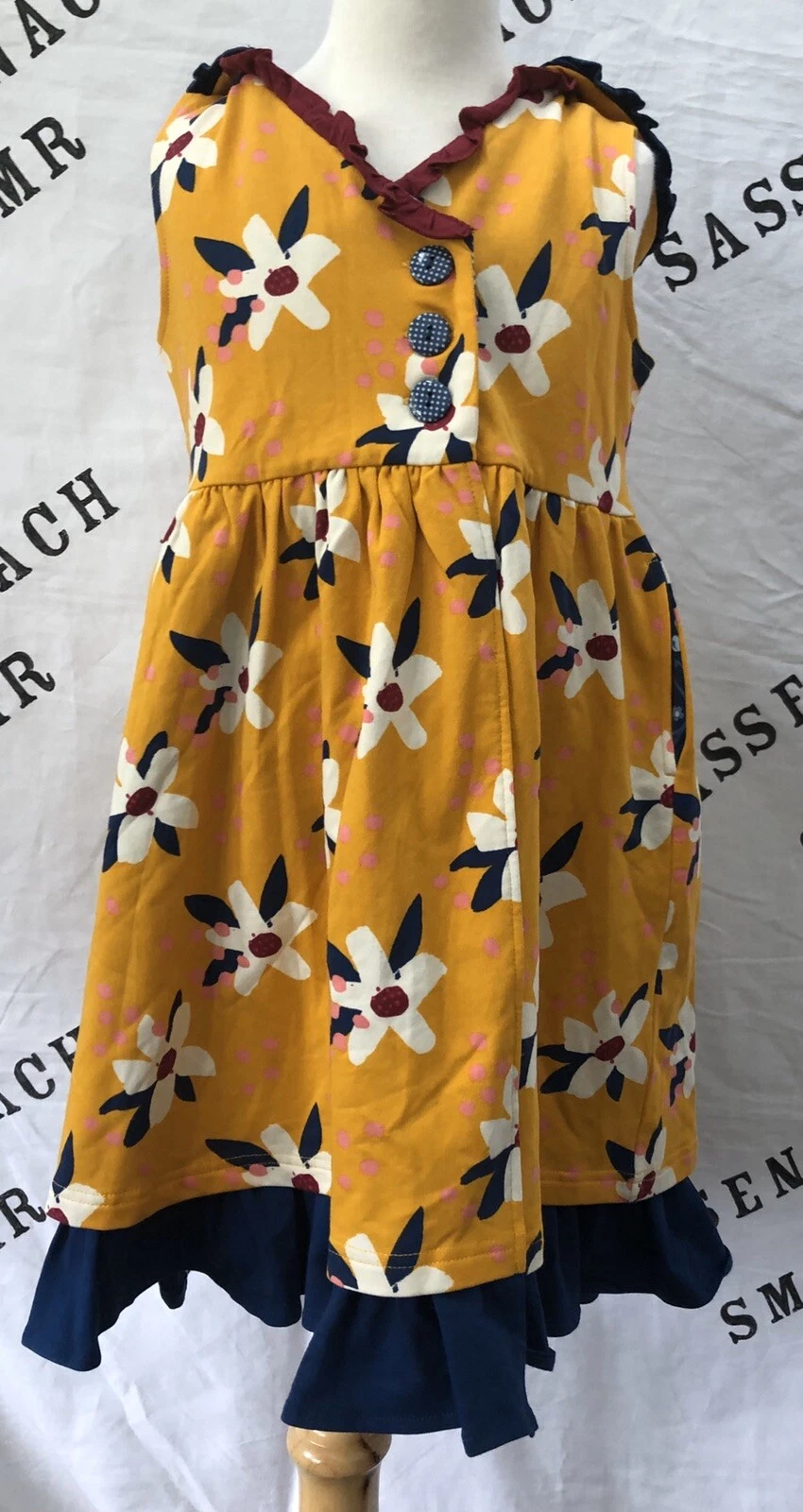 Girls Wildflowers clothing Pocketful of wonder MARIGOLD NINA Dress size 8 NWT