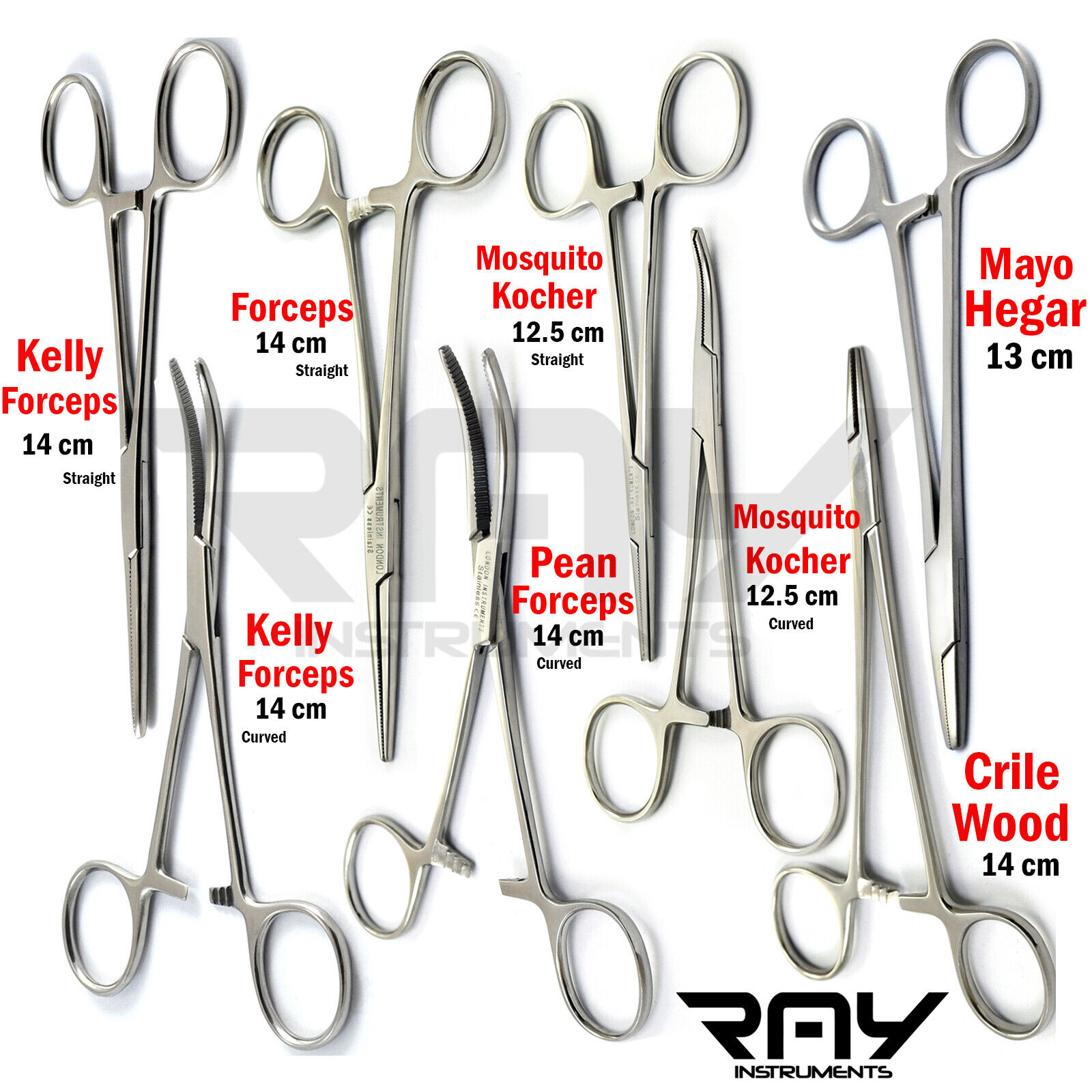 Hemostat Halsted Kelly Pean Mosquito Surgical Artery Forceps Locking Pliers  Lab