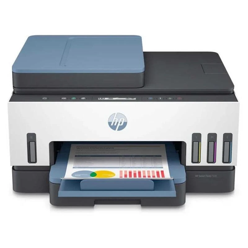 STAMPANTE ALL IN ONE HP 7306 SMART TANK FRONTE RETRO WI-FI LAN BT USB 4800x1200 - Immagine 3 di 4