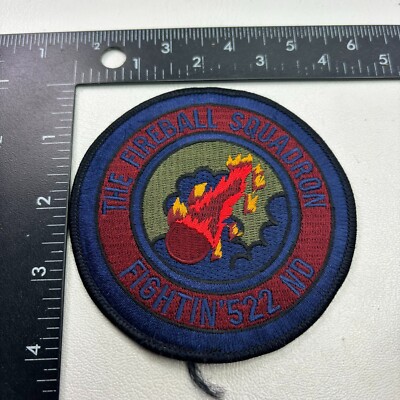USAF FIREBALL SQUADRON FIGHTIN' 522ND Air Force Patch 45XA