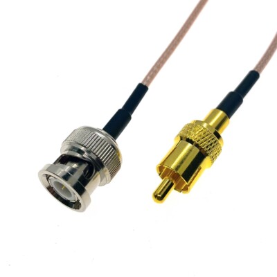 RG316 BNC Male plug to RCA Male RF Connector Cable Coaxial Pigtail Jumper lot