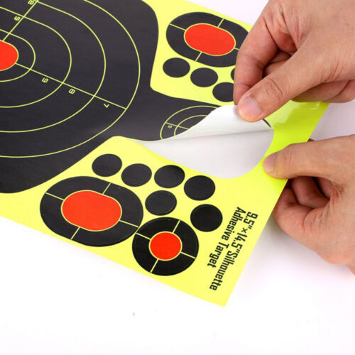 20 Cibles Papier Réactives éclaboussures Pour Tir – Calibre 12, Jaunes, Légères