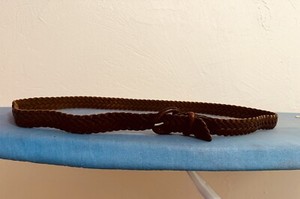 Men’s Braided Leather Belt - Size 42