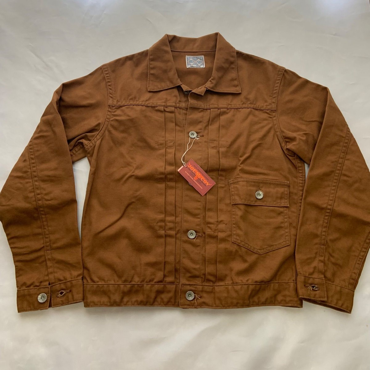 JOE McCOY 8HOUR UNION Brown Duck Work Jacket Cotton Size 36 Used 