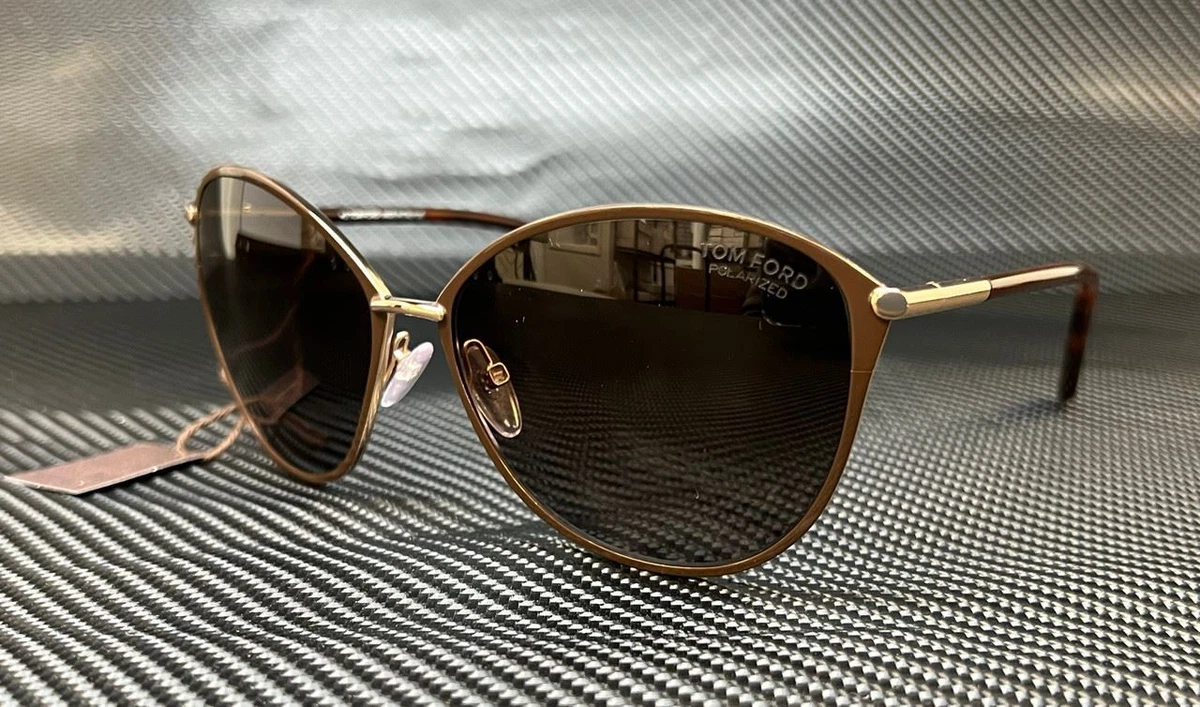 TOM FORD Penelope FT0320 28H Gold Grad Brown Polarized Women&#039;s 59 mm Sunglasses eBay