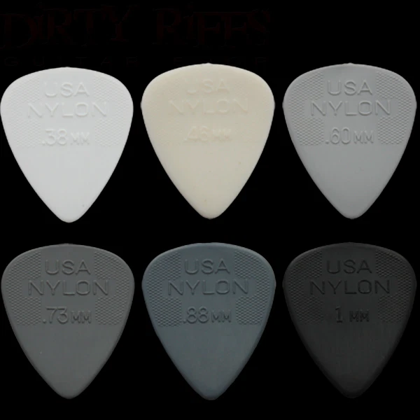 12 x Dunlop Nylon Standard Guitar Picks Plectrums - Your Choice Of Size / Type