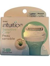 Schick Intuition Sensitive Care Razor Blade Refill Cartridges, 3 Ct Imperfect Bx