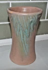 Vintage McCoy Art Pottery Matte Green & Brown Embossed Leaves & Berries Vase