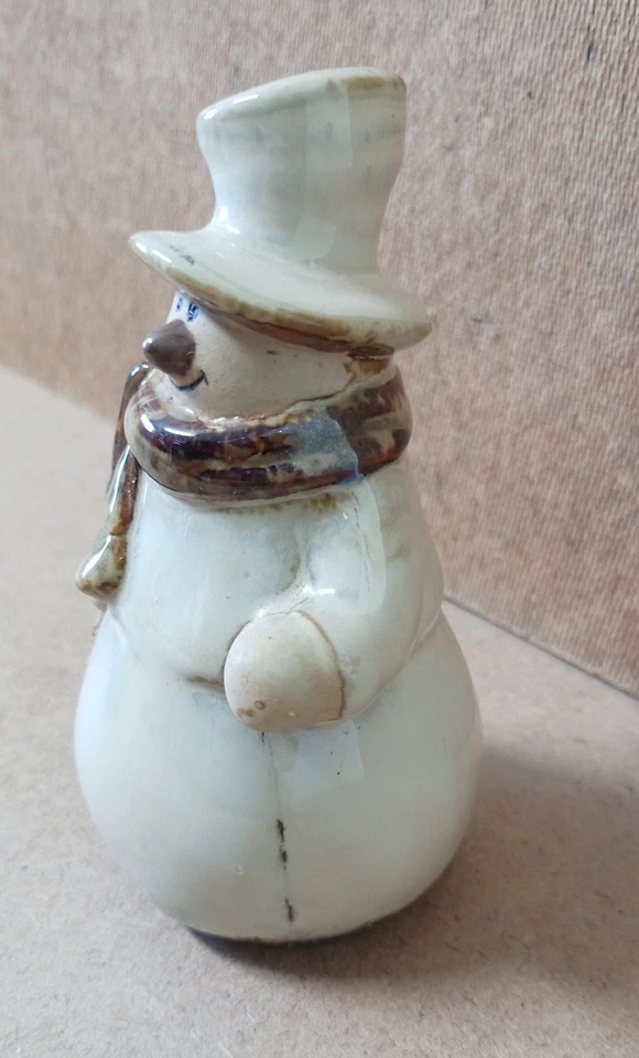 SCHNEEMANN Hochglanz-Keramik (in Mantel,mit Schal und Hut) ca. 12,5 x 7,5 cm - Bild 2 von 4