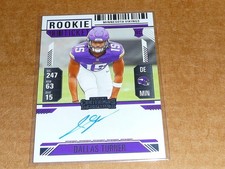 2024 Panini Contenders DALLAS TURNER AUTOGRAPH/AUTO ROOKIE TICKET VIKINGS A8711