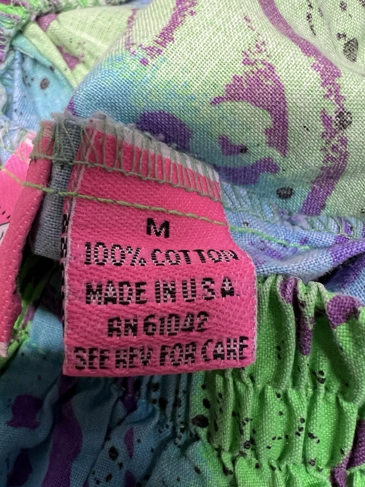 Pantalones Cortos Vintage Pinwheel Talla M Neón Multicolor Geométricos EE. UU. 90s Surf Skate #2 Foto 4 de 4