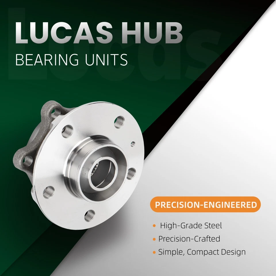 Lucas Pair：2New Front Rear Wheel Bearing Hub for Audi A4 A5 A6 S4 S5 Foto 2 de 4