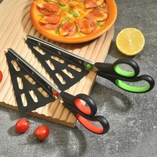 Professional 2in1 Stainless Steel Detachable Pizza Tools Kitchen Slicer Scissors