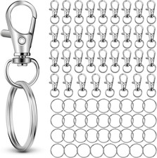 70PCS in 35 Sets, Swivel Lobster Claw Clasps, Key Chain Hooks and Large Key Ring