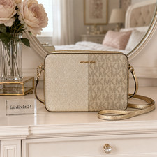 Michael Kors Jet Set Large Crossbody Pale Gold 35F5GTTC9Y Tasche Neu & OVP