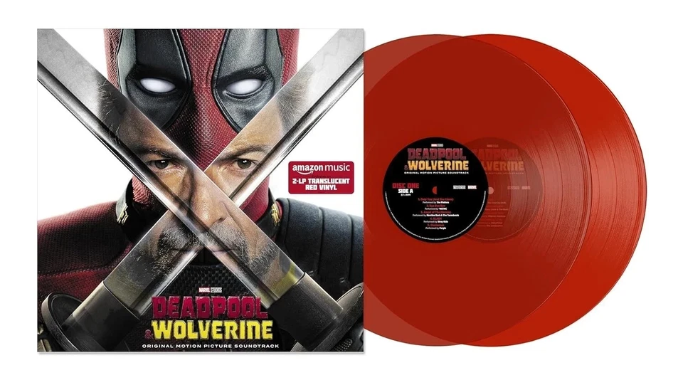 Deadpool & Wolverine Soundtrack New Sealed 2 LP Red Colored Vinyl Record Marvel - Image 2 of 3