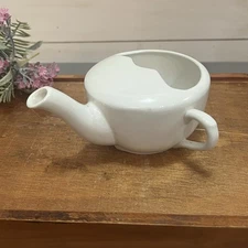 Vintage White China Infant Or Invalid Feeder