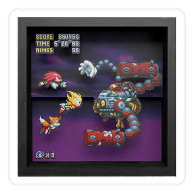 Pixelrahmen - Sonic - Heroes vs Dr Eggman (9''x9'') - SEGA