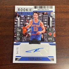 Panini 2024-25 Silhouette Rookie Ticket Season Autograph Tyler Kolek Knicks /75