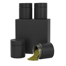 Smell Proof Jar4 oz  4 Pack Air Tight Herb Container  Thick Uv Resistant Jar w...