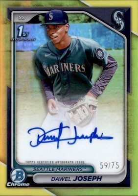 Dawel Joseph 1st Bowman #CPA-DJ #/75 Seattle Mariners