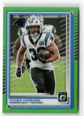 2025 Donruss Optic #62 Chuba Hubbard Neon Green #/199