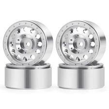 AXSPEED 4Pcs 1.3 Inch Beadlock Aluminum Alloy Wheel Rims Hubs for Axial SCX24 1/