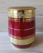 Sch&ouml;ne alte runde Blechdose Dose Jacobs Kaffee in rot-gold