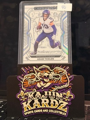 ADAM THIELEN 2020 PANINI OBSIDIAN WHITE CONTRA  #38 SSP MINNESOTA VIKINGS
