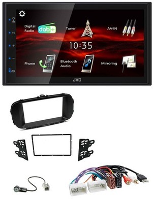 JVC USB Bluetooth MP3 DAB 2DIN Autoradio für Kia Soul PS 14-19 schwarz AUX