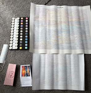 Craftoria Paint by Numbers Kit Rolled Linen Canvas 48x50cm Brushes 10B1162