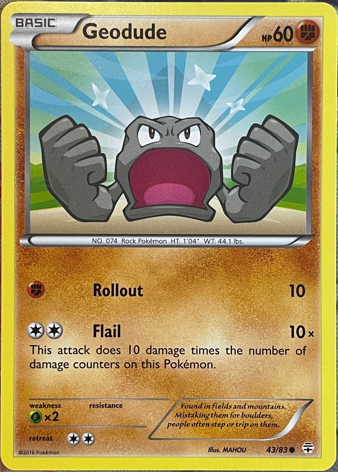 Geodude - 43/83 - Generations Pokemon 2016
