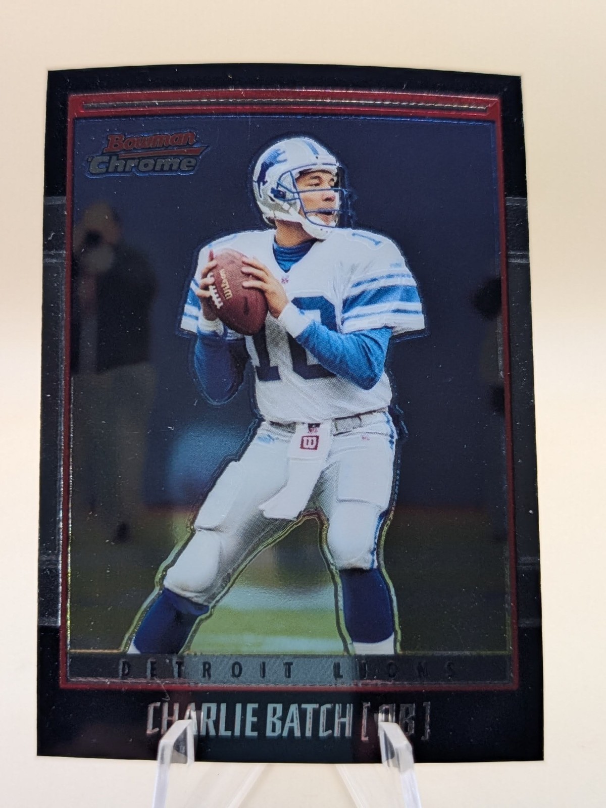 2001 Bowman Chrome Charlie Batch football card #39 Detroit Lions