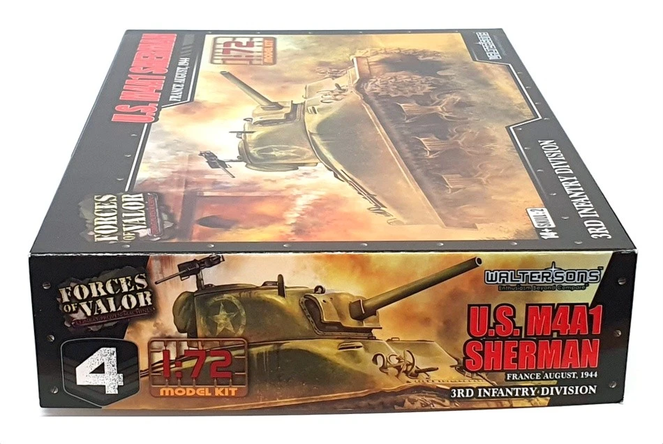Forces Of Valor 1/72 Scale Kit 873004A - US M4A1 Sherman Tank - France 1944 - Image 4 of 4