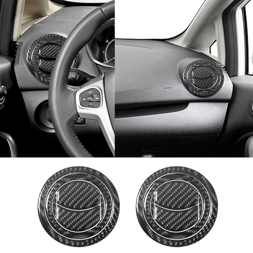 66Pcs Carbon Fiber Full Interior Kit Cover Trim For Ford Fiesta 2011-15 — 第 2/4 张图片