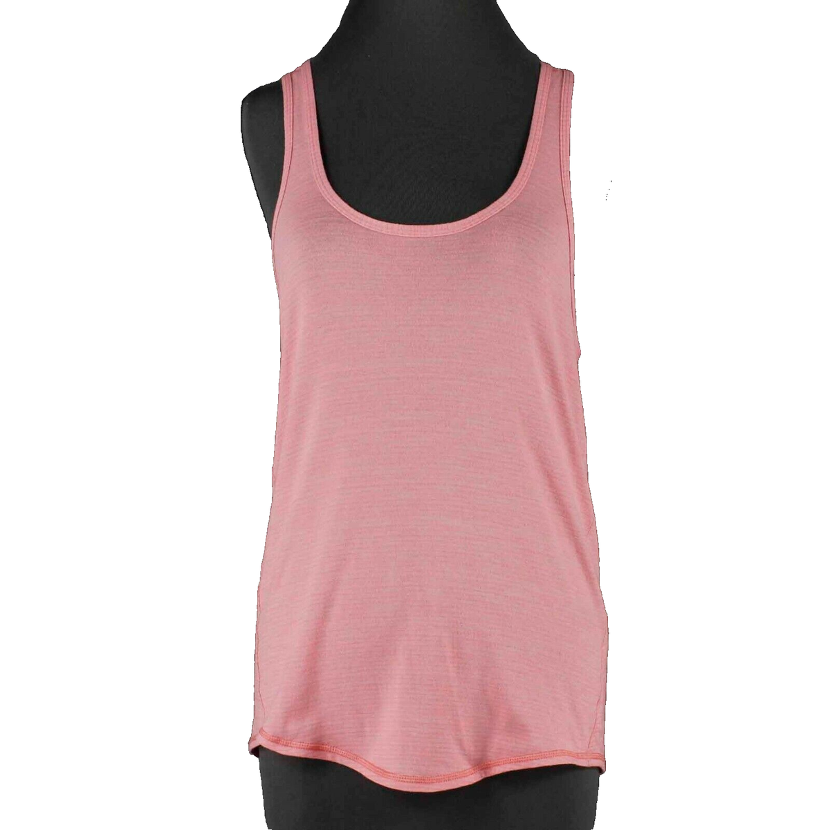 Lululemon Sz S Peach Gray Stripe Racerback Keyhole Tails