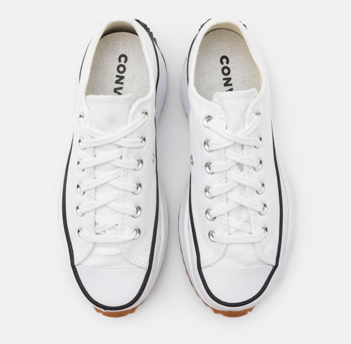 Converse Run Star Hike Hi and Low Top Canvas Trainers White 