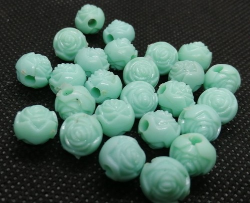 Rose Flower Carved Bead 10mm - Choice of Colours - Pack of 50 - Picture 4 of 7