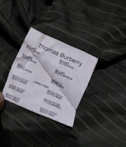 Thomas Burberry Jacket Military Style Green Color Size L - Picture 6 of 11