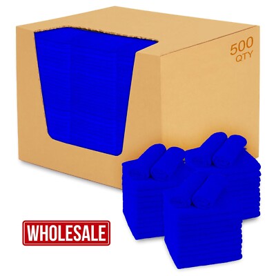 Bulk 16''x16'' All Purpose Microfiber Towel Wholesale Case Quantity 500 Count lot