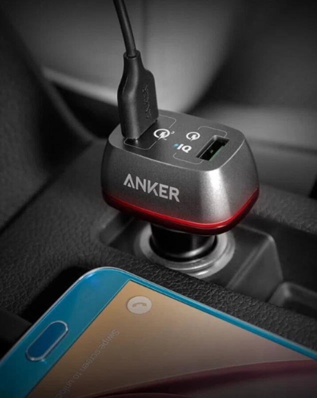 Carregador de carro Anker 42W SUPER FAST QC 3.0 PowerDrive+ carga rápida - Imagem 4 de 4