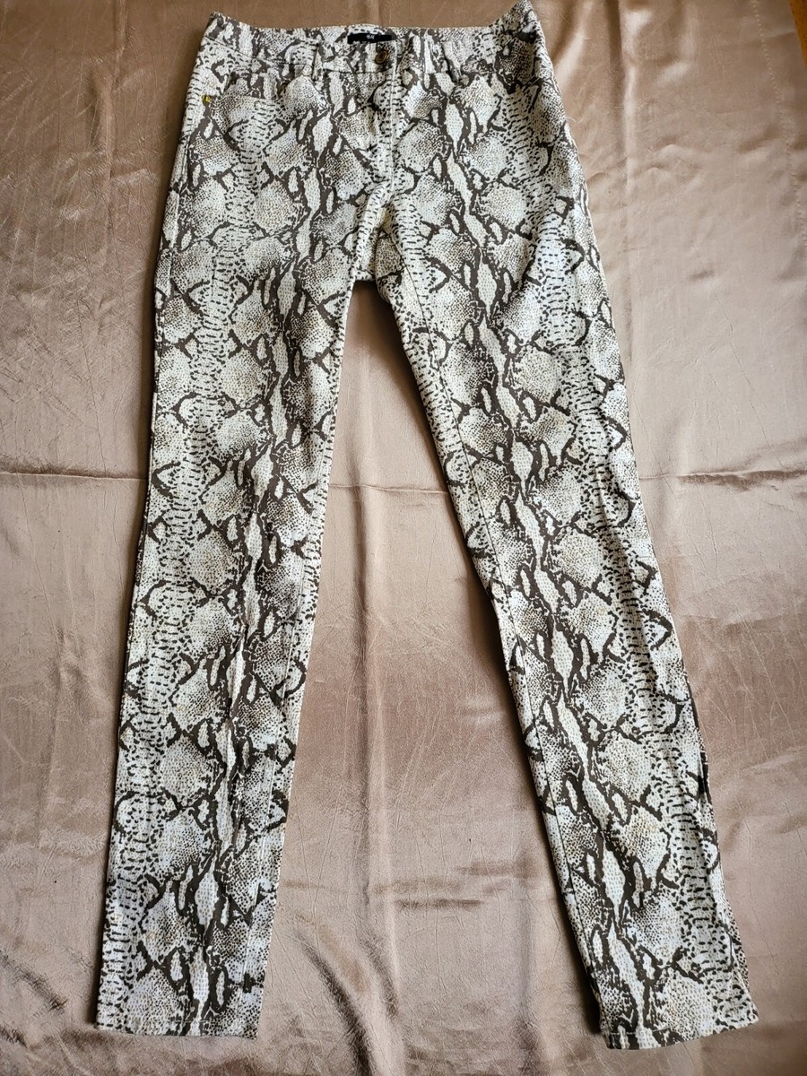 H&M Women's Straight Leg Snake Design Cotton Blend Pants