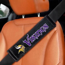 Fanmats Minnesota Vikings NFL Embroidered Seatbelt Pad Set - 2 Pieces