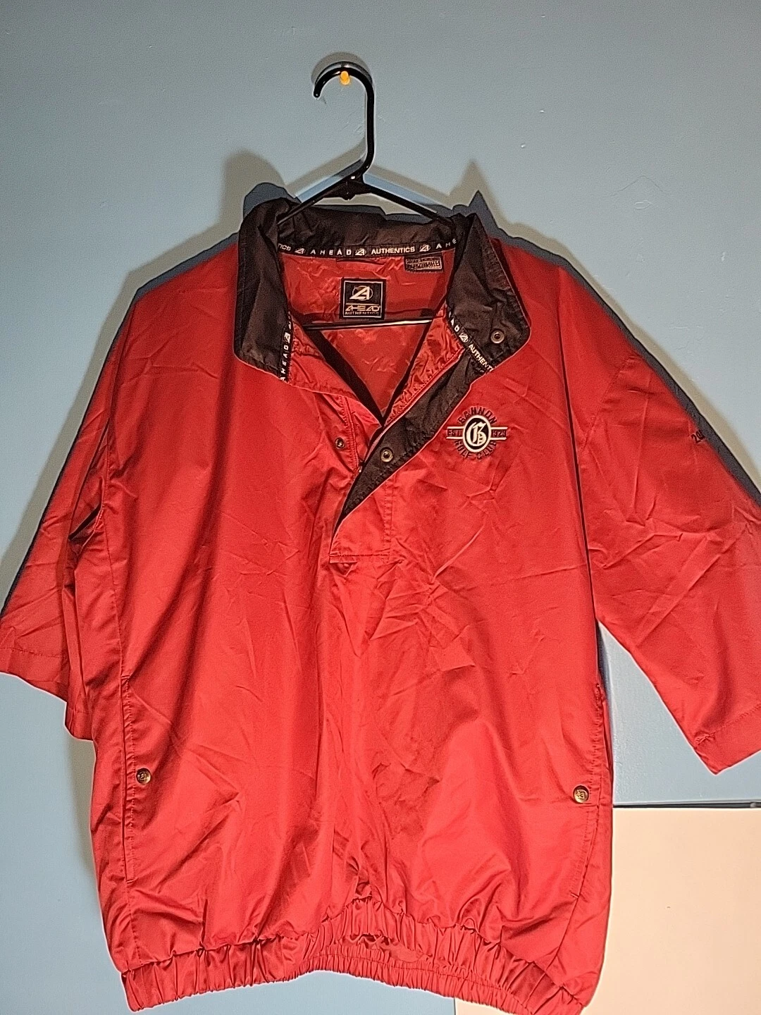 Mens 2005 Gannon Golf Champ Lynn MA Maroon Windbreaker Jacket Size M