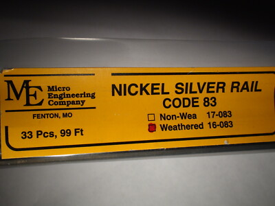Micro- Engineering #16-083 WEATHERED RAIL CODE 83 (33) pcs BIGDISCOUNTTRAINS