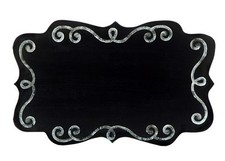 SCROLLED EDGE CHALKBOARD SIGN 10.75 x 17 INCHES FOR WEDDING VENUE Decorations