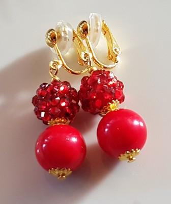 OHRCLIPS CLIPS PEREN ROT GOLDFARBEN
