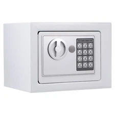 PATIKIL Small Safe Box with Lock and Key, 9"x6.7" Drop Slot Digital Personal